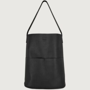 Oak + Fort vegan leather tote bag in black